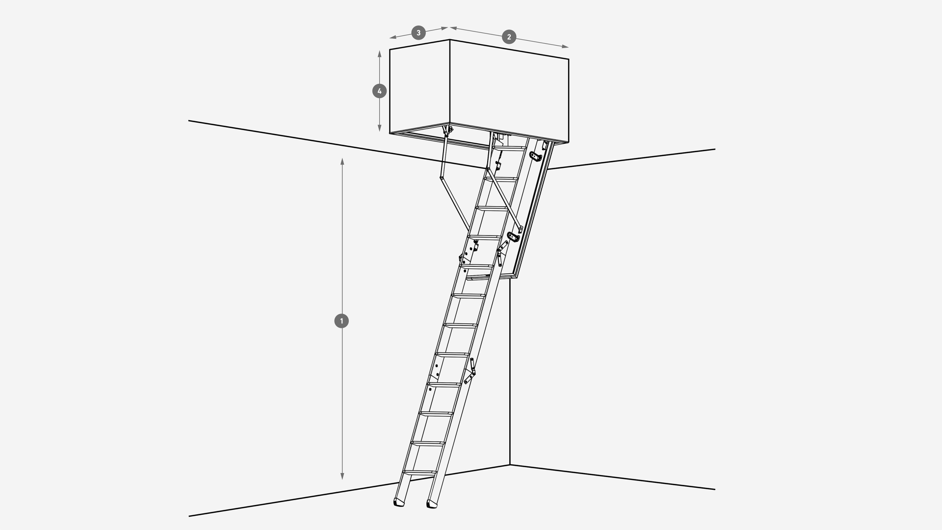 Loft ladder clickFIX® vario - Made to measure 